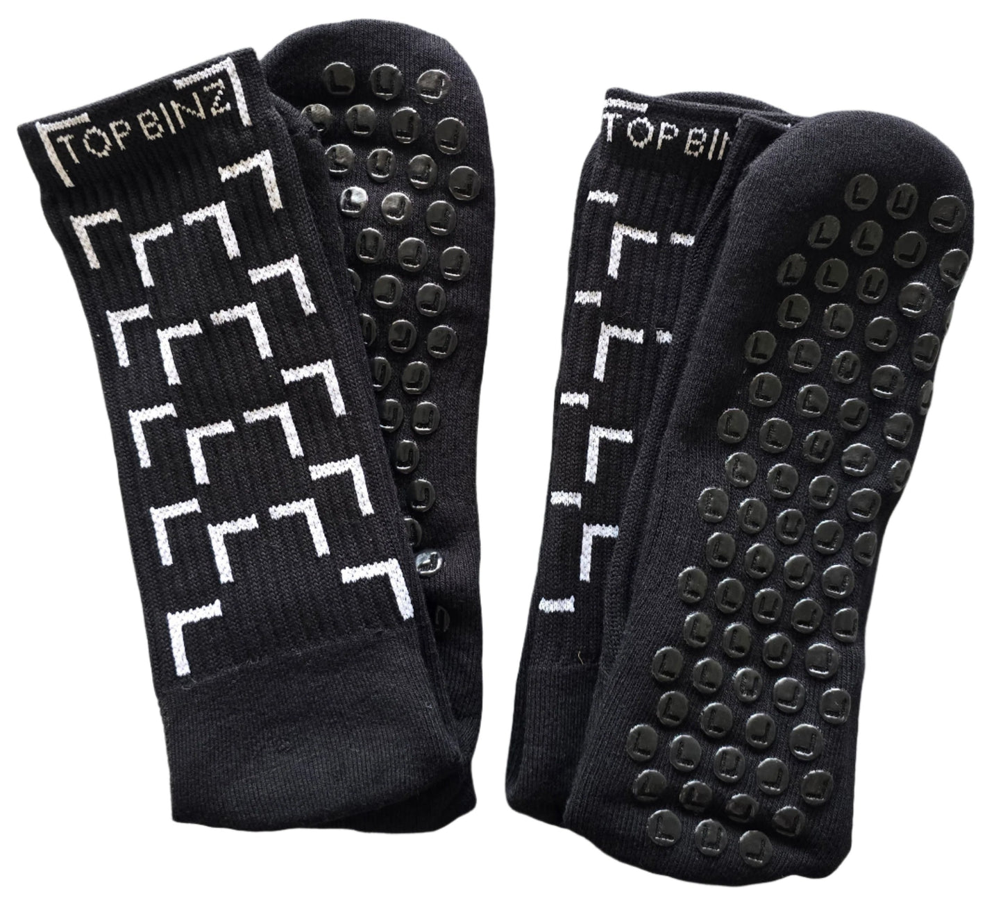 TBZ Grip Socks (2 pack black/white)
