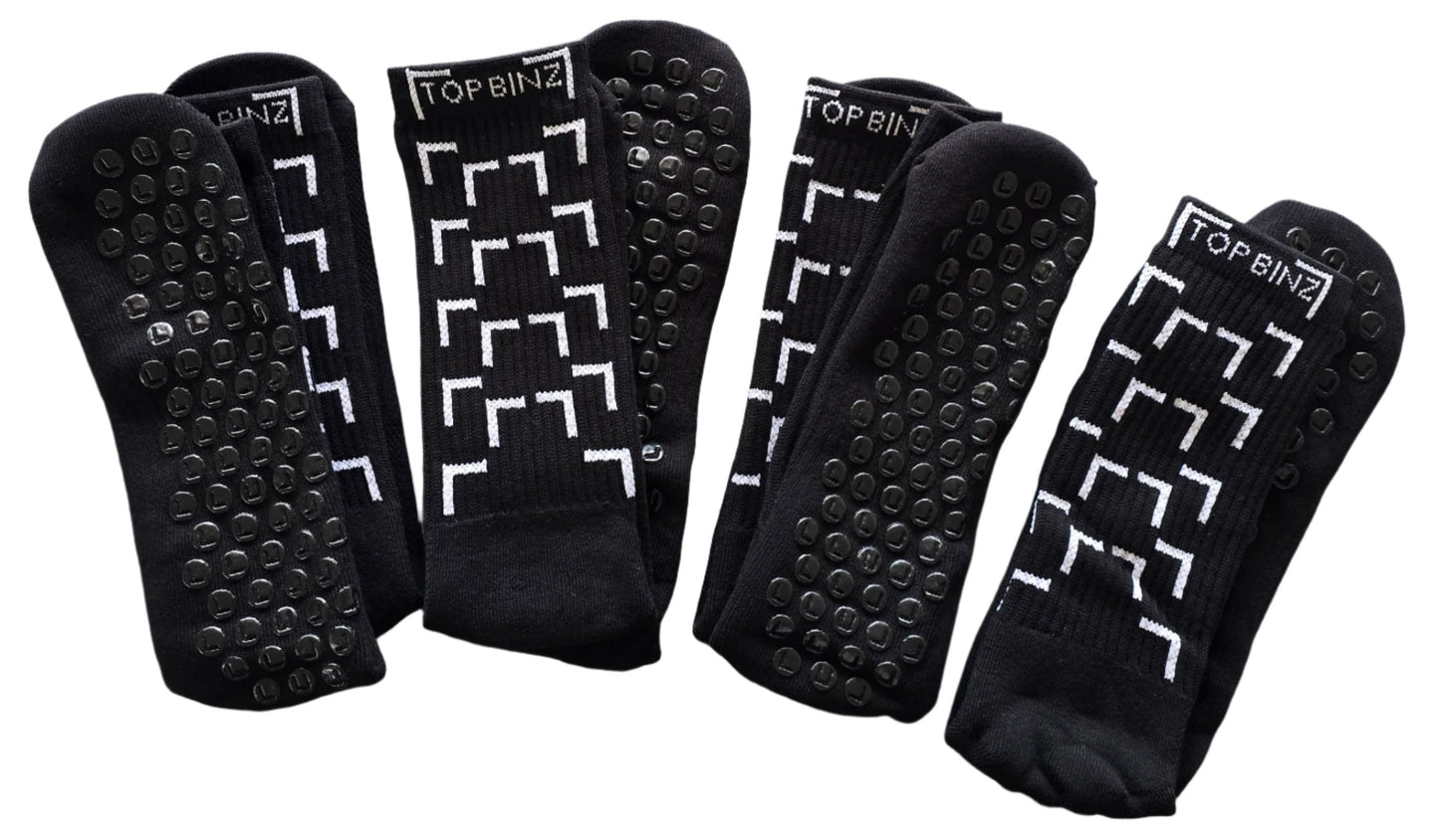 TBZ Grip Sock (4 pack black/white)