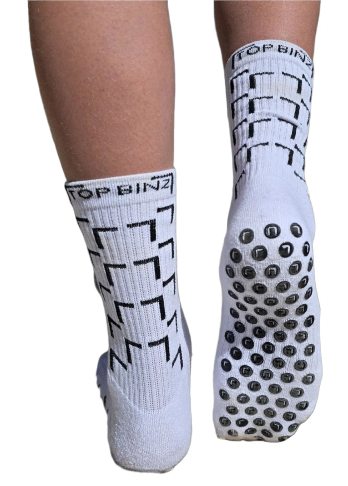 TBZ Grip Socks (2 pack white/black)